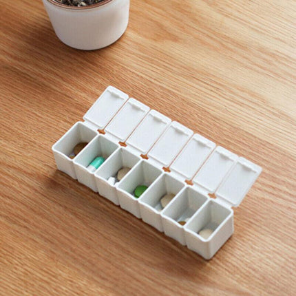 2X 7 Day Weekly Pill Box Medicine Tablet Organizer Dispenser Container Case - Aimall