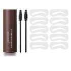 One Step Eyebrow Stamp Stencil Kit Perfect Shape Brow Powder Makeup Set Brown AU - Aimall