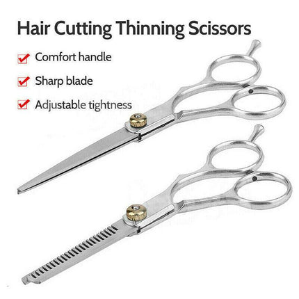 2pcs 6" Salon Hairdressing Scissors Hair Barber Shears Cutting Thinning Tool Set - Aimall