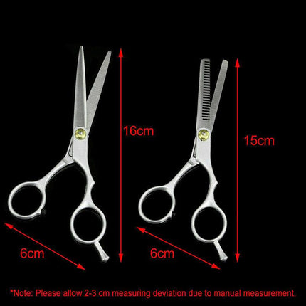 2pcs 6" Salon Hairdressing Scissors Hair Barber Shears Cutting Thinning Tool Set - Aimall
