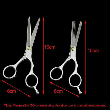 2pcs 6" Salon Hairdressing Scissors Hair Barber Shears Cutting Thinning Tool Set - Aimall