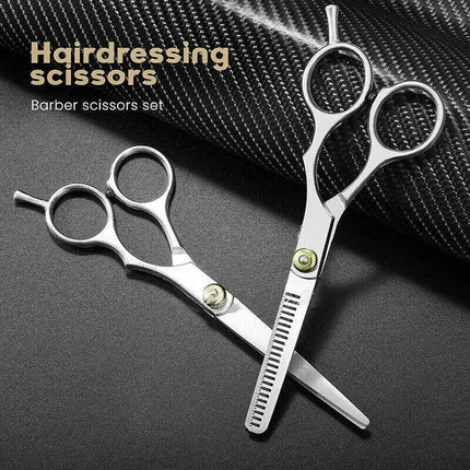 2pcs 6" Salon Hairdressing Scissors Hair Barber Shears Cutting Thinning Tool Set - Aimall