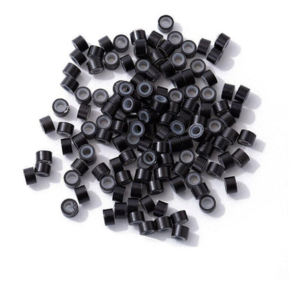 Hair Extension Micro Rings Beads 200 Silicone Lined MicroBeads 5mm x 3mm Links - Aimall