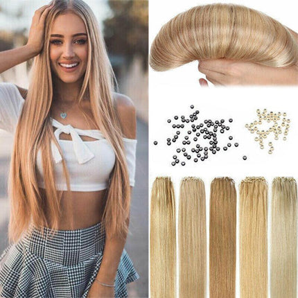 Hair Extension Micro Rings Beads 200 Silicone Lined MicroBeads 5mm x 3mm Links - Aimall