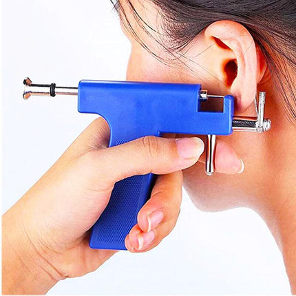 Professional Steel Ear Nose Navel Body Piercing Gun With 98pcs Studs Tool Kit AU - Aimall