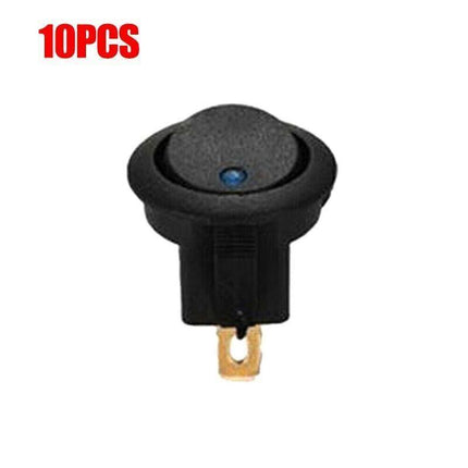 10x Blue Light LED 12V Car Boat Truck Round Rocker Toggle ON/OFF Round Switch AU - Aimall
