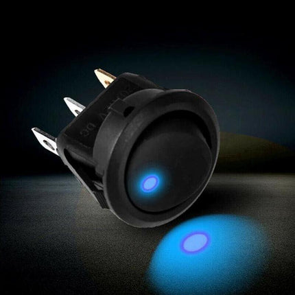 10x Blue Light LED 12V Car Boat Truck Round Rocker Toggle ON/OFF Round Switch AU - Aimall