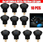10x Blue Light LED 12V Car Boat Truck Round Rocker Toggle ON/OFF Round Switch AU - Aimall