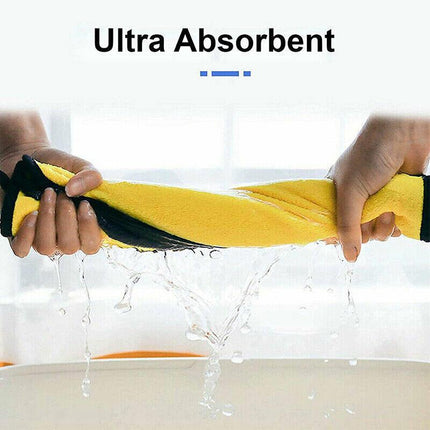 Pet Drying Towel Ultra-absorbent Water Dog Cat Bath Microfiber Clean Soft Cloth - Aimall