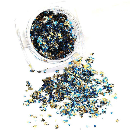 6 Colours Nail Art Sequins Mirror Glitter Powder Foil Flakes Paillette Decor AU - Aimall