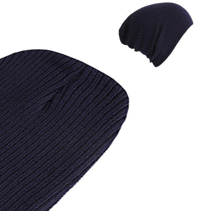 Winter Thermal Warm Women Men Hat Slouch Baggy Hat Beanie Ski Knitted Cap - Aimall