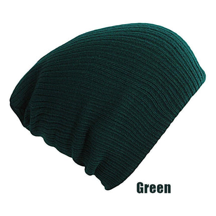 Winter Thermal Warm Women Men Hat Slouch Baggy Hat Beanie Ski Knitted Cap - Aimall