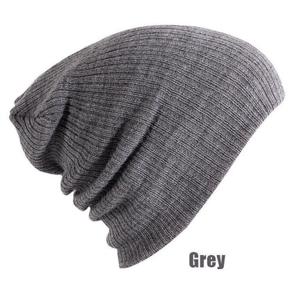 Winter Thermal Warm Women Men Hat Slouch Baggy Hat Beanie Ski Knitted Cap - Aimall