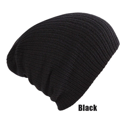 Winter Thermal Warm Women Men Hat Slouch Baggy Hat Beanie Ski Knitted Cap - Aimall