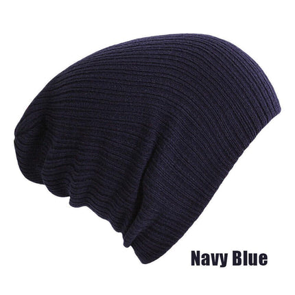 Winter Thermal Warm Women Men Hat Slouch Baggy Hat Beanie Ski Knitted Cap - Aimall