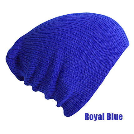Winter Thermal Warm Women Men Hat Slouch Baggy Hat Beanie Ski Knitted Cap - Aimall