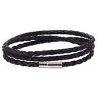 1PC New Fashion Men Women Three Laps PU Leather Bracelet Wristband Bangle Punk - Aimall