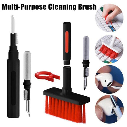 5 In1 Keyboard Cleaning Kit PC Earphone Cleaner Brush Remover keycap Puller Tool - Aimall