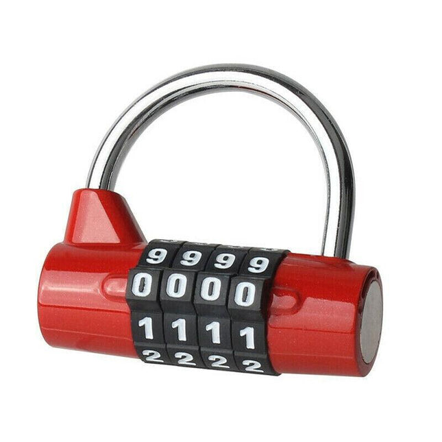 4 Digit Password Safety Lock Wide Shackle Combination Padlock New BB - Aimall
