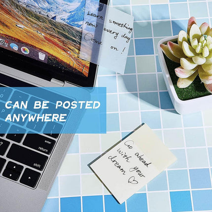 50 Sheets Clear Sticky Notes Pad Waterproof Self-Adhesive Memo Message Note AU - Aimall