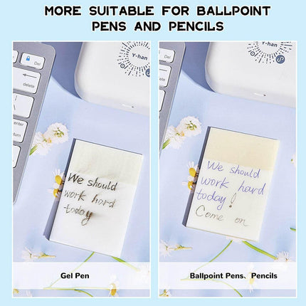50 Sheets Clear Sticky Notes Pad Waterproof Self-Adhesive Memo Message Note AU - Aimall