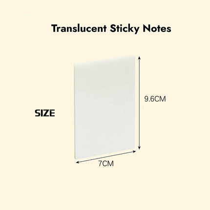 50 Sheets Clear Sticky Notes Pad Waterproof Self-Adhesive Memo Message Note AU - Aimall