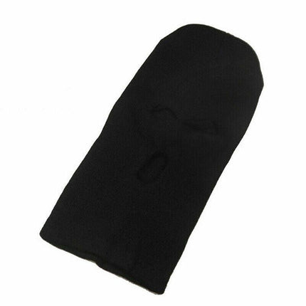 3 Holes Black Balaclava SAS Style Windproof Mask Neck Warmer Ski Hat Fishing AU - Aimall