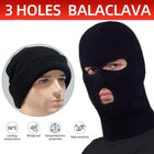 3 Holes Black Balaclava SAS Style Windproof Mask Neck Warmer Ski Hat Fishing AU - Aimall