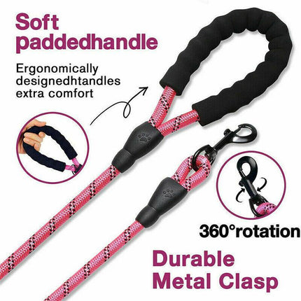 Nylon Training Dog Leash Heavy Duty Pet Products Strong Rope Recall Lead Leashes - Aimall