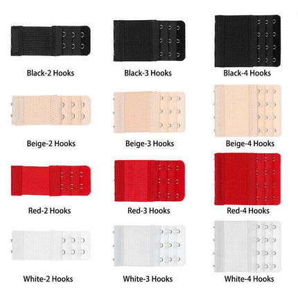 2/3/4 Hooks Underwear Extension Bra Buckle Bra Extender Hook Brassiere Strap AU - Aimall