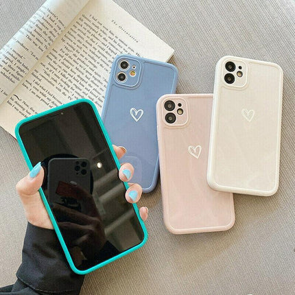 Girly Heart Shockproof Case For iPhone 13 12 11 Pro Max Mini XR 8 7 X XS MAX AU - Aimall