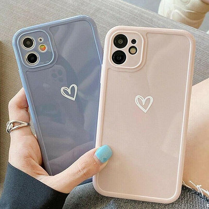 Girly Heart Shockproof Case For iPhone 13 12 11 Pro Max Mini XR 8 7 X XS MAX AU - Aimall