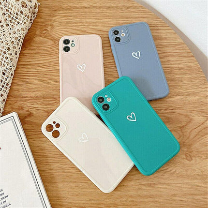 Girly Heart Shockproof Case For iPhone 13 12 11 Pro Max Mini XR 8 7 X XS MAX AU - Aimall