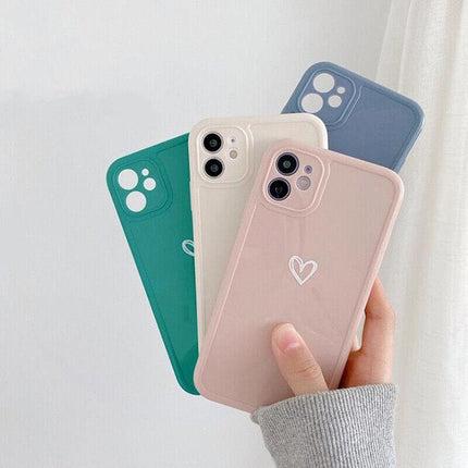 Girly Heart Shockproof Case For iPhone 13 12 11 Pro Max Mini XR 8 7 X XS MAX AU - Aimall
