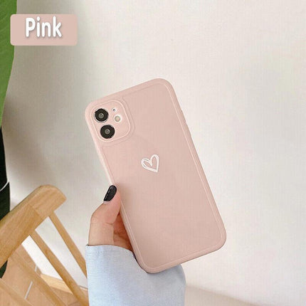 Girly Heart Shockproof Case For iPhone 13 12 11 Pro Max Mini XR 8 7 X XS MAX AU - Aimall