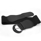 Women Ladies Faux Leather Wide Stretch Elastic Buckle Cinch Waist Wide Belt AU - Aimall