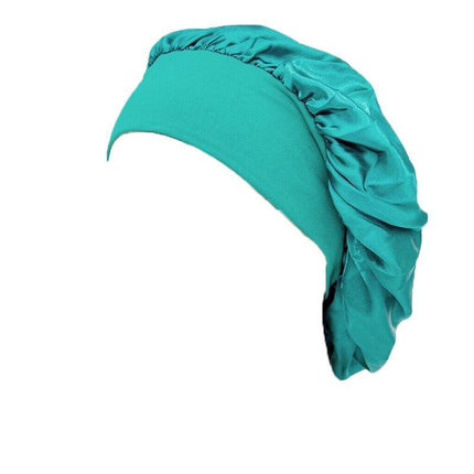 Sleeping Bonnet Hair Wrap Silk Satin Cap Women Elastic Night Soft Hat Headwear - Aimall