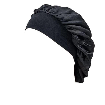 Sleeping Bonnet Hair Wrap Silk Satin Cap Women Elastic Night Soft Hat Headwear - Aimall