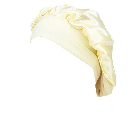 Sleeping Bonnet Hair Wrap Silk Satin Cap Women Elastic Night Soft Hat Headwear - Aimall