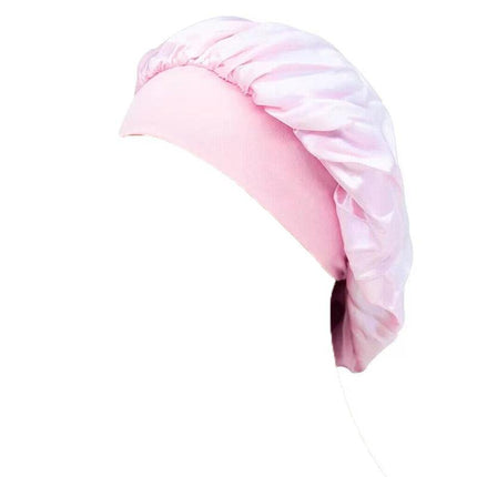 Sleeping Bonnet Hair Wrap Silk Satin Cap Women Elastic Night Soft Hat Headwear - Aimall