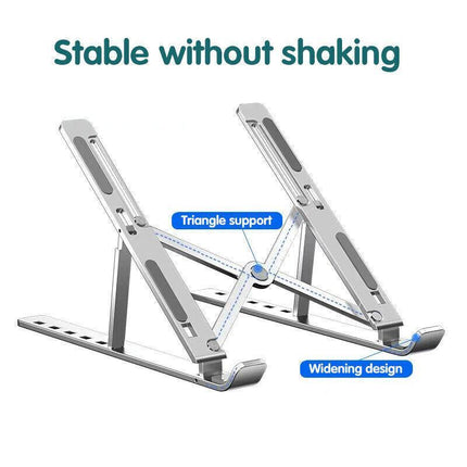 Portable Adjustable Aluminum Alloy Laptop Stand Foldable Desktop Tripod Tray AU - Aimall