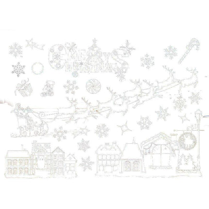 Christmas Window Glass Sticker Decal Mural Home Decoration Wall Stickers Wall AU - Aimall