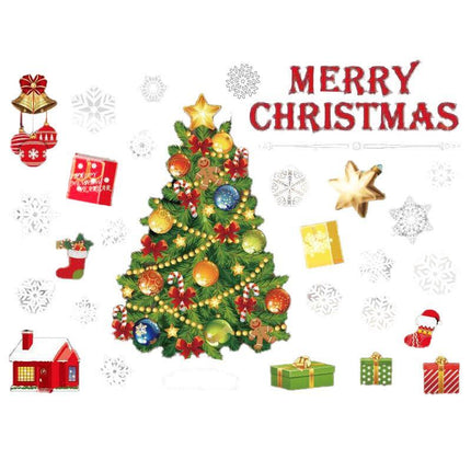 Christmas Window Glass Sticker Decal Mural Home Decoration Wall Stickers Wall AU - Aimall