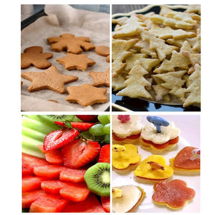 12xStainless Steel Fruit Vegetable Mini Cookie Shape Cutter Set Kid Food Mold OD - Aimall