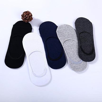 5 Pairs Men Women Invisible Low Cut No Show Footlet Socks Cotton Rich No-Slip AU - Aimall