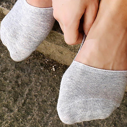 5 Pairs Men Women Invisible Low Cut No Show Footlet Socks Cotton Rich No-Slip AU - Aimall