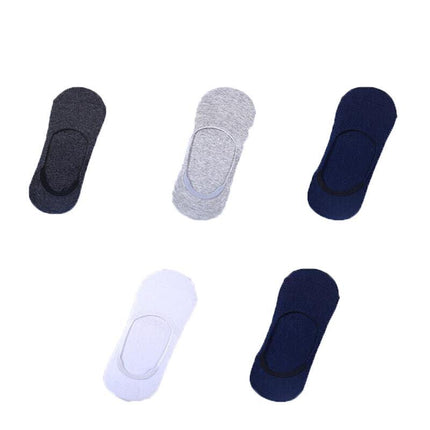 5 Pairs Men Women Invisible Low Cut No Show Footlet Socks Cotton Rich No-Slip AU - Aimall