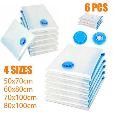 Vacuum Storage Bags Space Saver Seal Compressing Medium Large Jumbo Supersize AU - Aimall