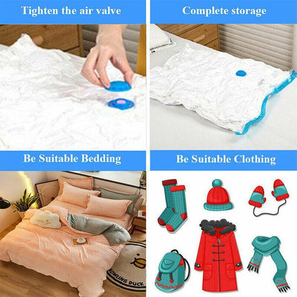Vacuum Storage Bags Space Saver Seal Compressing Medium Large Jumbo Supersize AU - Aimall