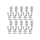10X Hooks Wall Hanger Stainless steel Coat Hat Clothes Robe Holder Rack Hook AU - Aimall